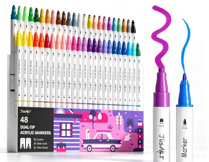 Acrylic Paint Markers 48 Colors (48 Count)