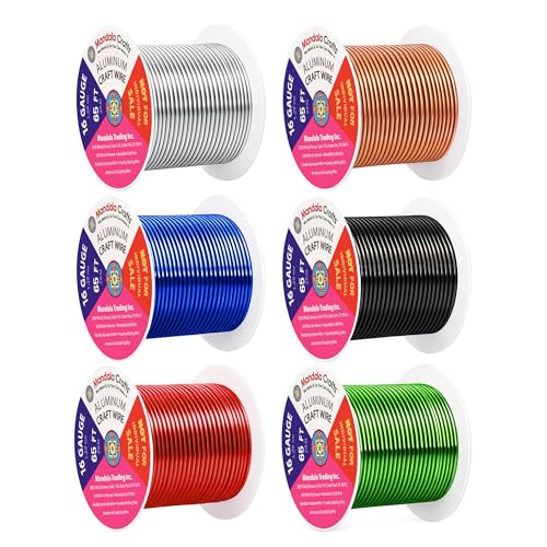 16 GA Black Red Green Assorted Anodized Aluminum Craft Wire