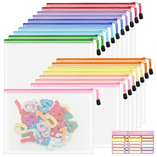 18pcs Mesh Zipper Pouch Bags (18 Count)