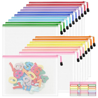 18pcs Mesh Zipper Pouch Bags (18 Count)