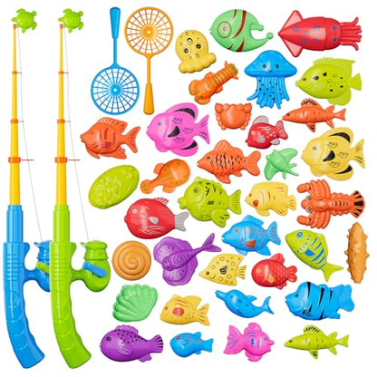 Magnetic Fishing Pool Toys Game for Kids Toddlers (35 Count)