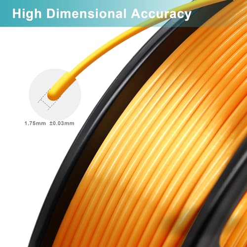 Silk PLA Filament 1.75mm Gold 250g (8.8185 Ounce)