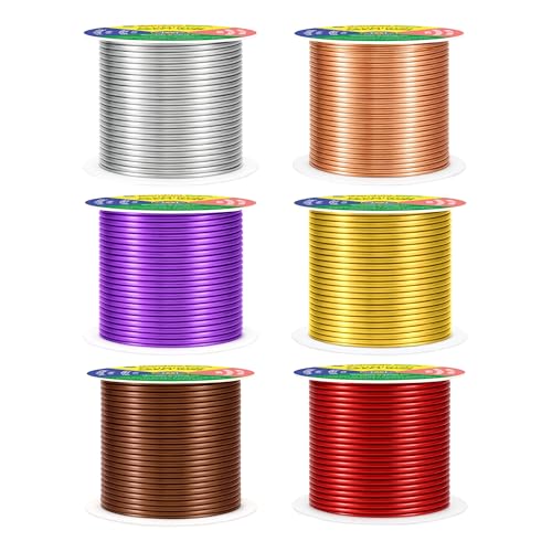 14 GA Purple Brown Red Assorted Anodized Aluminum Craft Wire (6 Count)