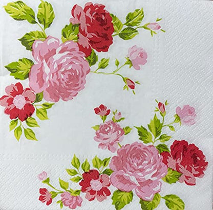 20 ct 13x13 Flowers Paper Luncheon Decoupage Napkins (20 Count)