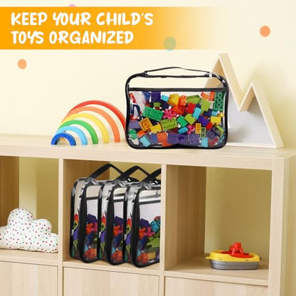 8 Packs Toy Storage Bags with Zipper (8 Count)