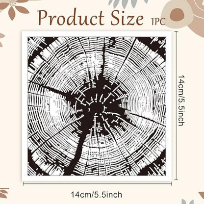 Tree Rings Polymer Clay Texture Sheets Tree Pattern Silicone Texture Stamp Clay Texture Mat Modeling Pattern Pad Sheets for Jewelry and Earrings Tools