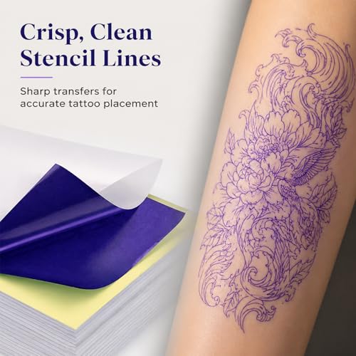 Tattoo Transfer Paper 100 Sheets A4 Size Tattoo Stencil Paper (100 Count)