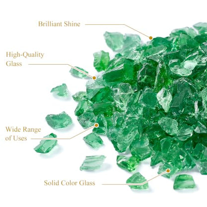 Light Green Crushed Glass for Resin Art & Crafts