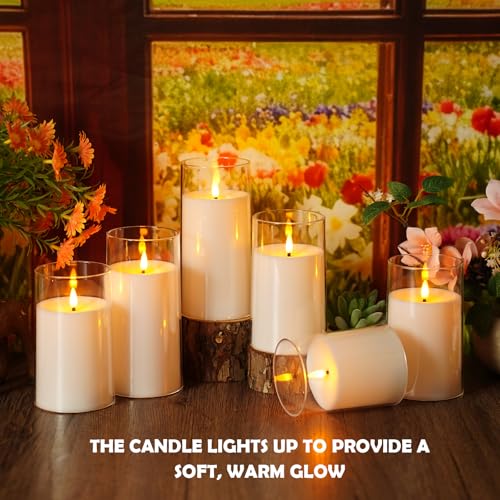 Flickering Flameless Candles Battery Operated with Remote and 2