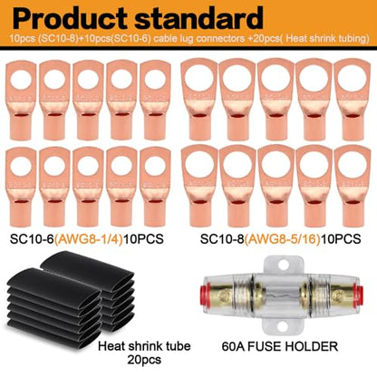 100FT 8 Gauge Wire Copper Clad Aluminum CCA Black (100 Foot)