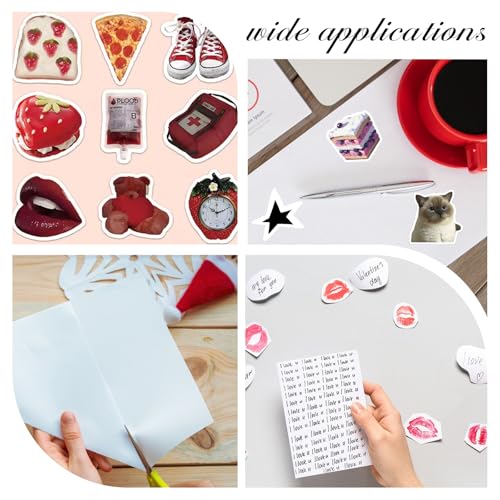 20 Sheets A4 Printable Washi Sticker Paper 11.7×8.3 inch Translucent Self (20 .)
