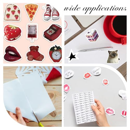 20 Sheets A4 Printable Washi Sticker Paper 11.7×8.3 inch Translucent Self (20 .)