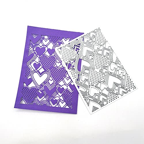 Love Heart Background Frame Cutting Dies