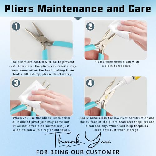 5 Pcs Jewelry Making Pliers Tools