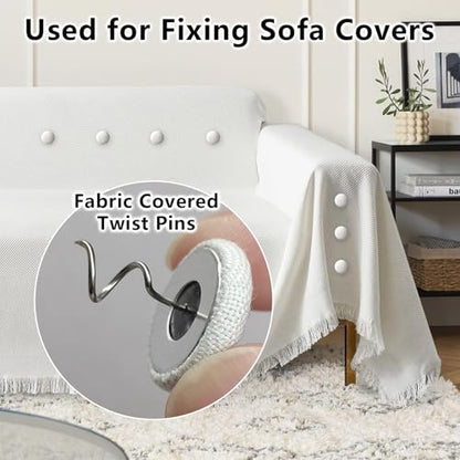 Fabric Covered Button Twist Pins
