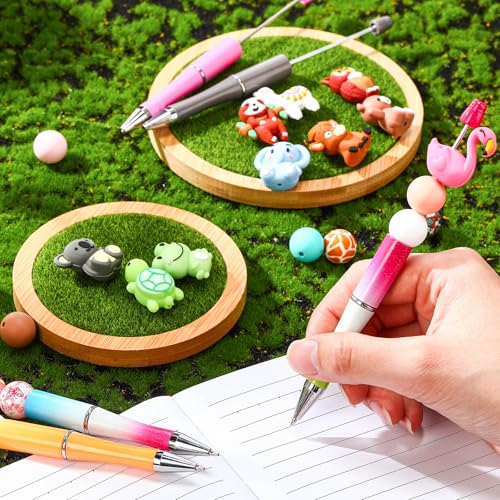 24Pcs 3D Animal Silicone Focal Beads for Pens (24 Count)