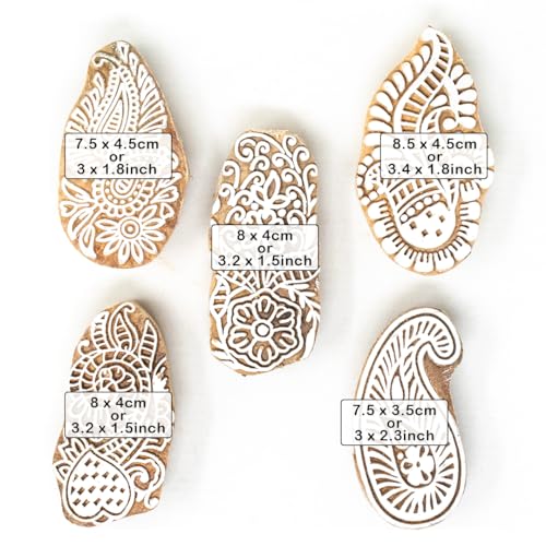 Wooden Printing Stamp Design Set (5 Count)