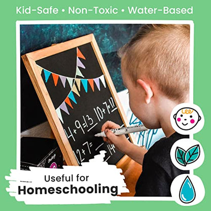 6 White Chalk Markers for Blackboard