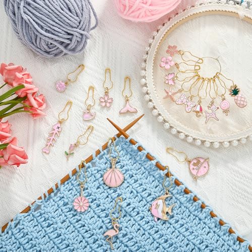 20Pcs Cute Mixed Pink Stitch Markers (20 Count)