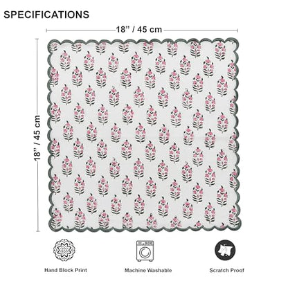 Embroidery Napkins Kitchen Towels Table Decor Table Linen Cotton Napkins Cloth Napkins Set of 4 (4.2329 Ounce)