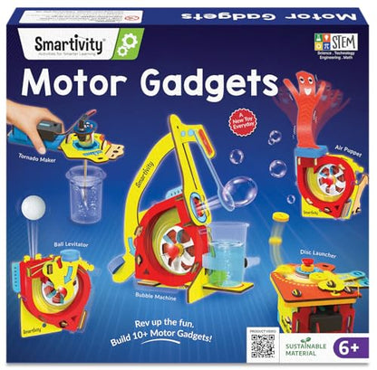 10-in-1 Motor Powered Gadgets Kit for Kids 6-12