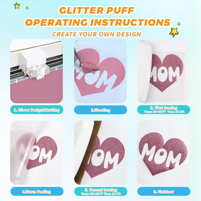 Glitter Puff Heat Transfer Vinyl