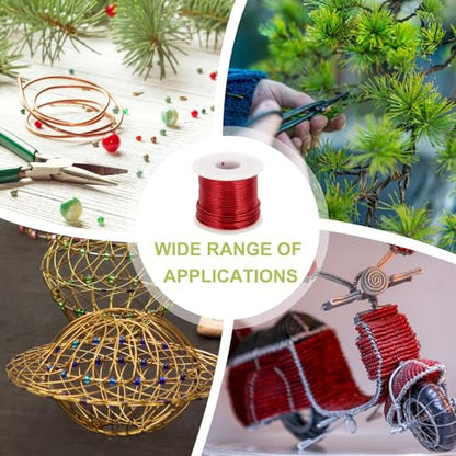 12 Gauge Anodized Aluminum Craft Wire Bendable Bonsai Training Wire 98 Feet 2mm for Sculpting Crafts Wreath Floral Beading Jewelry Making