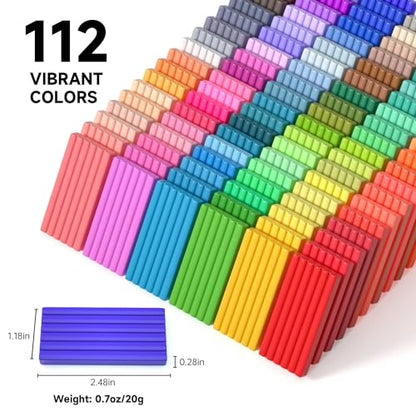 112 Colors Polymer Clay Kit (112 Count)