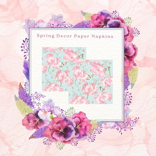 20 ct 13x13 Flowers Paper Luncheon Decoupage Napkins (20 Count)