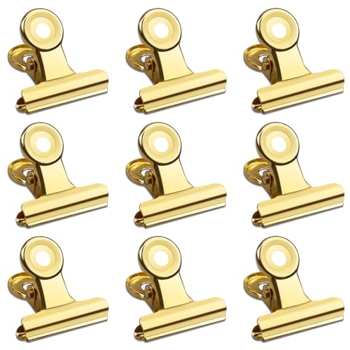 30 Pack Small Bull Clips 1.22 Inch Mini Metal Hinge Clips (30 Count)