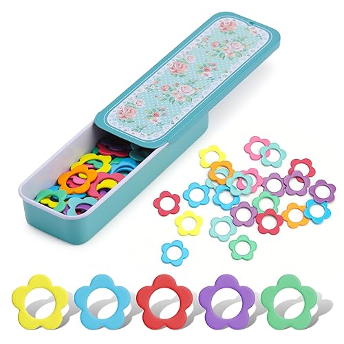 Flower Metal Stitch Markers (50 Count)
