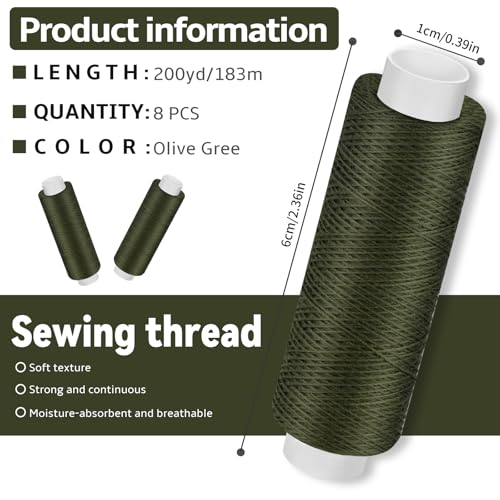 8 Rolls Sewing Thread (1600 Foot)