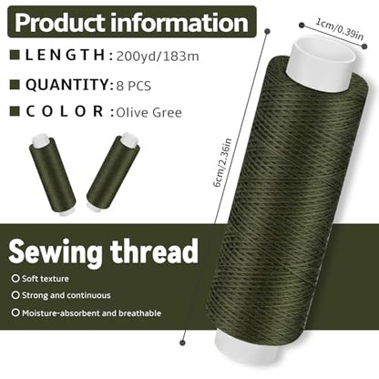 8 Rolls Sewing Thread (1600 Foot)