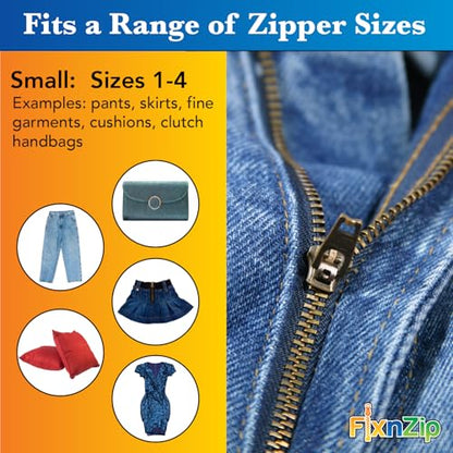 Small Black Nickel Zipper Repair Kit