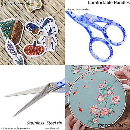 4.5" Crochet Scissors Thread Snips with Protective Case (2 Count)