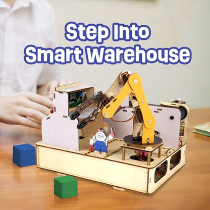 3-in-1 ESP32 IoT Control Smart Factory Starter Kit, Electronics Programming Kit Compatible with Arduino Scratch Online Tutorials, School DIY Education Solution Series STEAM Set for Teens 12+