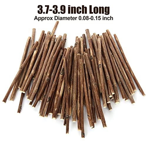 300PCS 4 inch Wood Log Sticks for Crafts (300 Count)