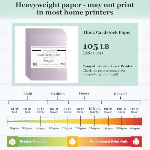 Cardstock Warehouse Stardream Kunzite Light Purple Cardstock Paper (25 Count)