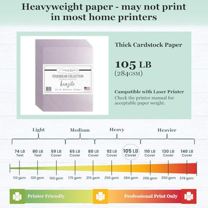 Cardstock Warehouse Stardream Kunzite Light Purple Cardstock Paper (25 Count)