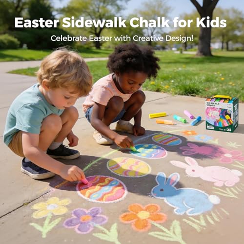 Washable Sidewalk Chalk for Kids (26 Count)