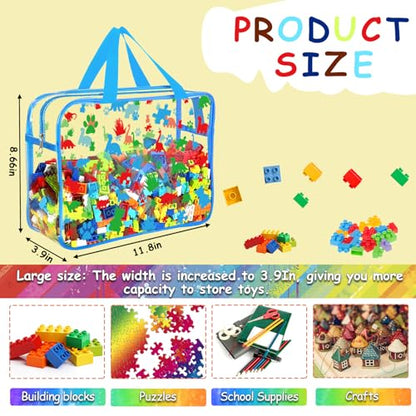 6 Packs Large Toy Storage Bags with Labels (6 Count)