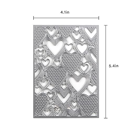 Love Heart Background Frame Cutting Dies