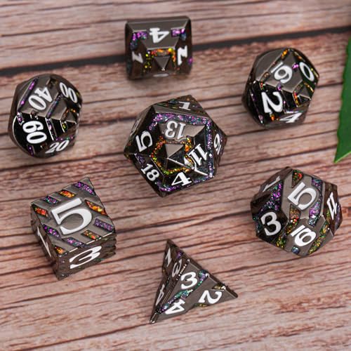 Inlay Metal Dice Set 7pcs