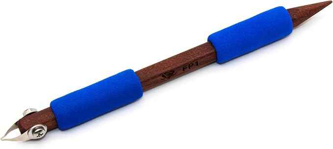 The Original DiamondCore Tools: 4-Pack Pottery Carving Tool Set ‚ P11, P19, FP1, X2, Clay Carving, Ceramic Sculpting, Sgraffito, Relief Fluting (Set 2)