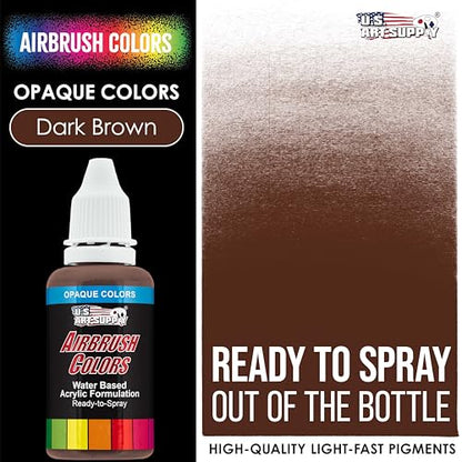 Opaque Dark Brown Acrylic Airbrush Paint