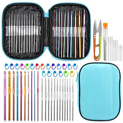 54 Pcs Crochet Hooks Set 0.6