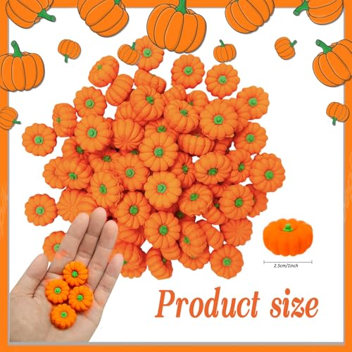 120 Pcs 3D Pumpkin Erasers Bulk