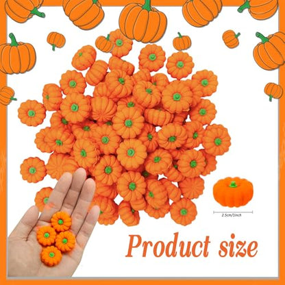 120 Pcs 3D Pumpkin Erasers Bulk