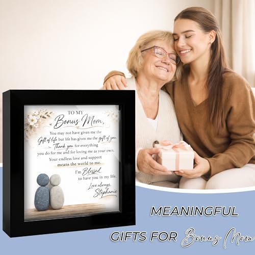 Personalized 2nd Mom Gift Pebble Art Frame