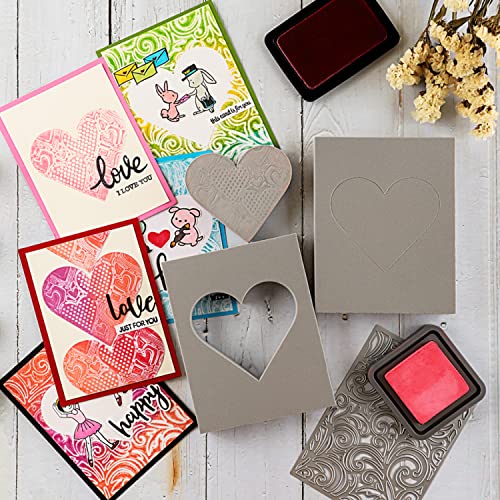 15 Pcs Large Stamping Foam Grey Moldable Heart Foam Stamps Plastic Dry Foam Stamp Pad Cut and Dry Foam Stamping Foam Block for Sculpture
